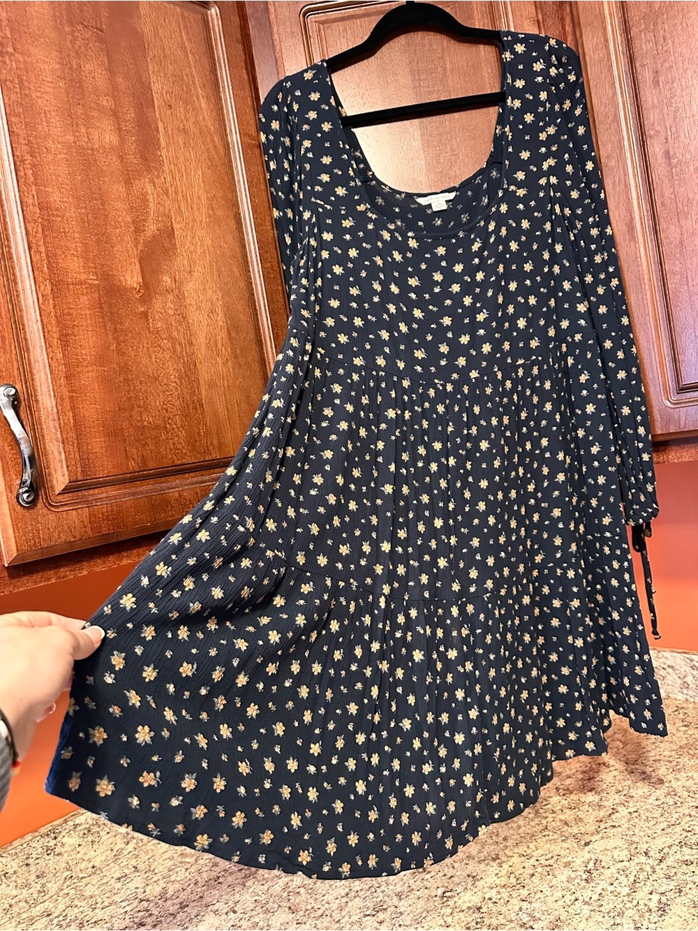 AMERICAN EAGLE Navy Blue Floral Dress